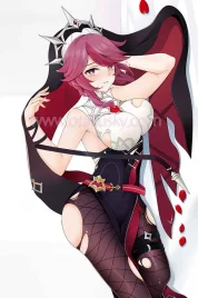 Genshin Impact Dakimakura Rosaria Body Pillow Case 02