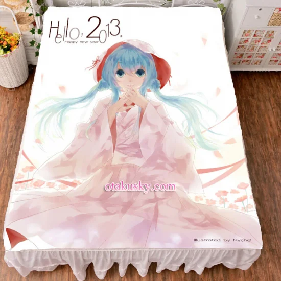 Vocaloid Dakimakura Anime Girl Bed Sheet Summer Quilt Blanket Custom - Click Image to Close