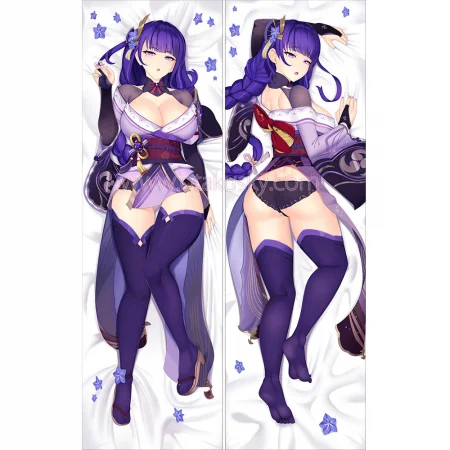 Genshin Impact Dakimakura Baal Raiden Shogun Body Pillow Case 26