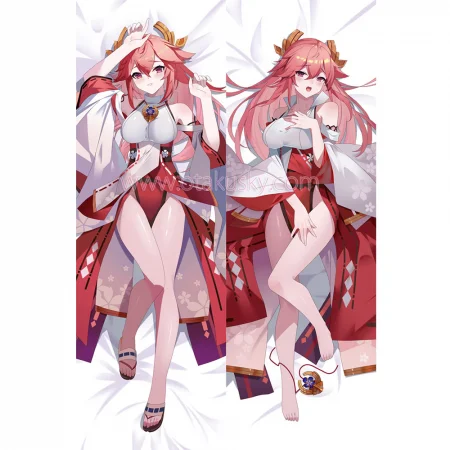 Genshin Impact Dakimakura Yae Miko Body Pillow Case 03