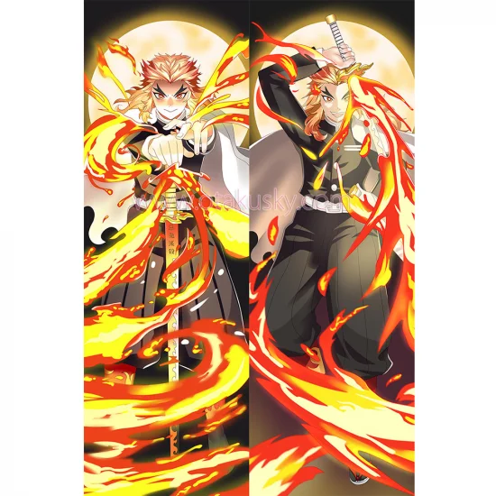 Demon Slayer Dakimakura Rengoku Kyoujurou Body Pillow Case - Click Image to Close