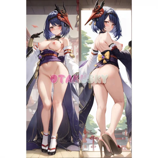 Genshin Impact Dakimakura Kujou Sara Body Pillow Case 19 - Click Image to Close