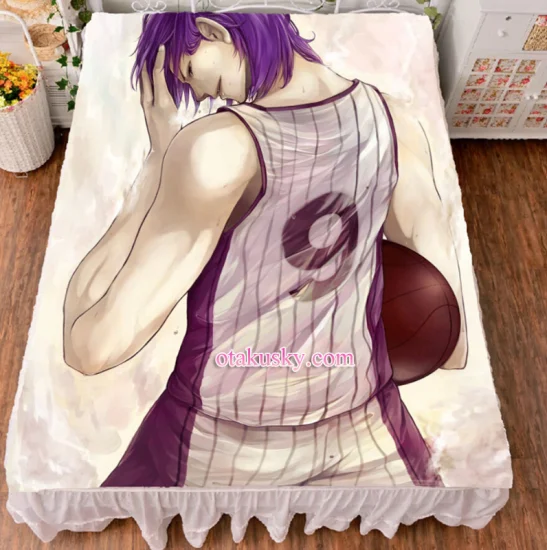 Kurokos Basketball Murasakibara Atsushi Anime Bed Sheet Summer Quilt Blanket Custom - Click Image to Close