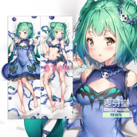 Virtual YouTuber Dakimakura Uruha Rushia Body Pillow Case 05