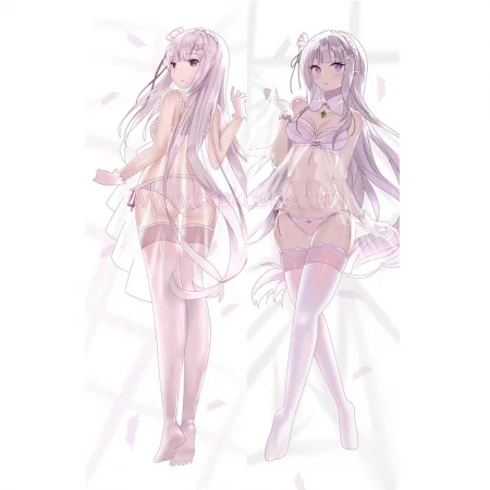 Re:Zero Dakimakura Emilia Body Pillow Case 11