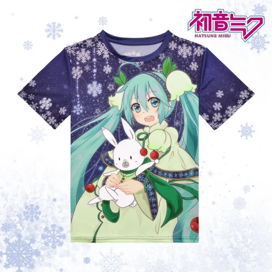 Vocaloid 2015 Snow Dakimakura Full Print T-Shirt - Click Image to Close