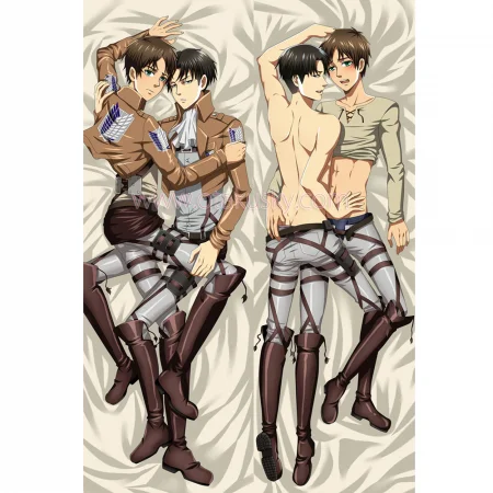 Attack on Titan Dakimakura Levi Eren Yeager Body Pillow Case 03