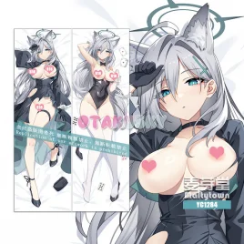 Blue Archive Dakimakura Sunaookami Shiroko Body Pillow Case 14