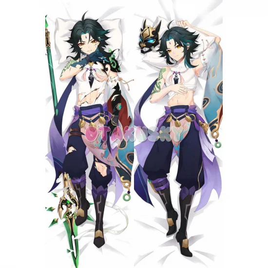 Genshin Impact Dakimakura Xiao Body Pillow Case 09 - Click Image to Close