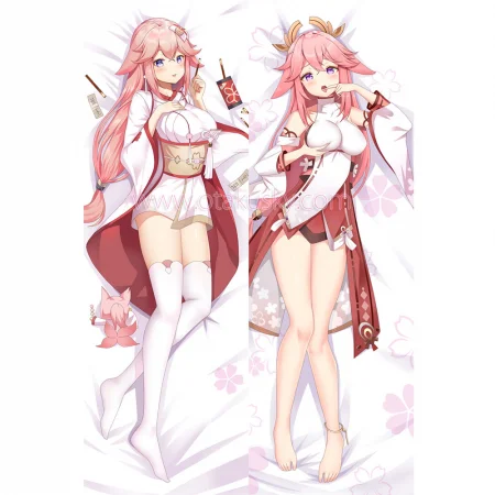 Genshin Impact Dakimakura Yae Miko Body Pillow Case 10