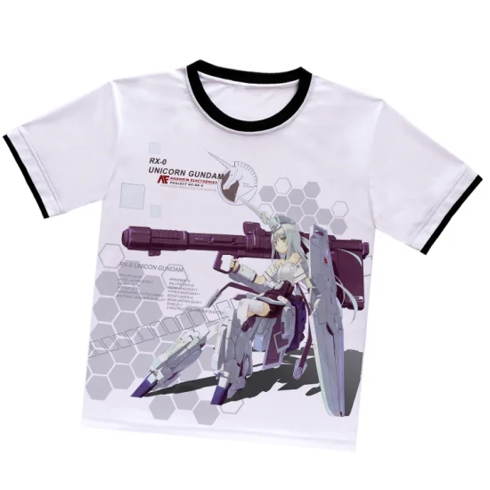 Gundam UC Unicorn White T-Shirt - Click Image to Close