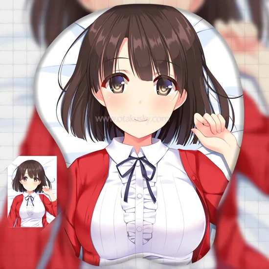 2way Saekano How to Raise a Boring Girlfriend Megumi Katou Anime 3D Mouse Pad Mat Wrist Rest 02 - Click Image to Close