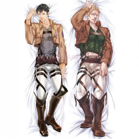 Attack on Titan Dakimakura Bertolt Hoover Reiner Braun Body Pillow Case