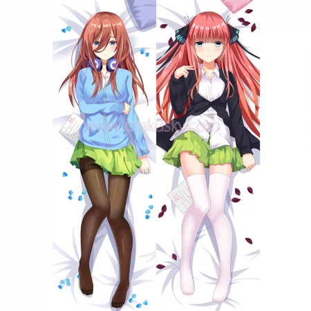 The Quintessential Quintuplets Dakimakura Nakano Miku Nakano Nino Body Pillow Case