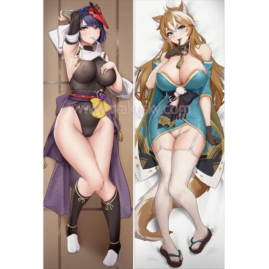 Genshin Impact Dakimakura Kujou Sara Gorou Body Pillow Case - Click Image to Close