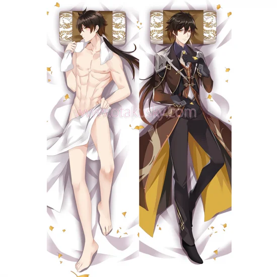 Genshin Impact Dakimakura Zhongli Body Pillow Case 03 - Click Image to Close