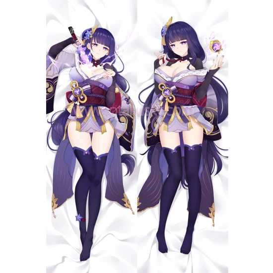 Genshin Impact Dakimakura Baal Raiden Shogun Body Pillow Case - Click Image to Close