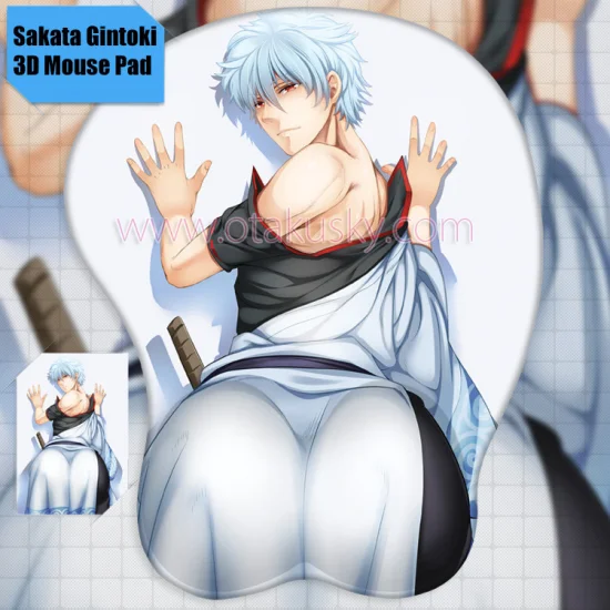 2way Gintama Sakata Gintoki Anime 3D Mouse Pad Mat Wrist Rest - Click Image to Close