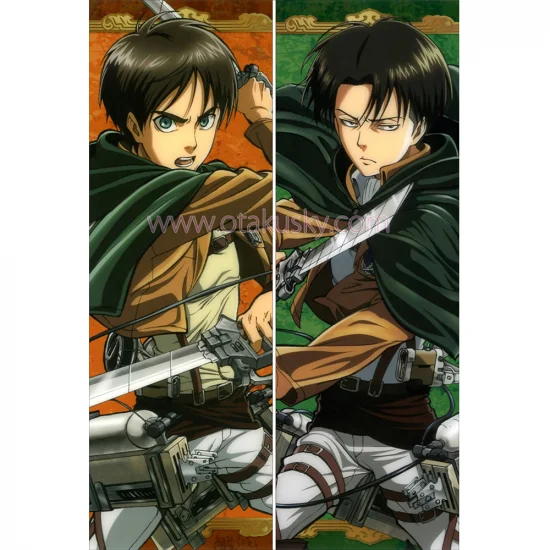 Attack on Titan Dakimakura Levi Eren Yeager Body Pillow Case 06 - Click Image to Close