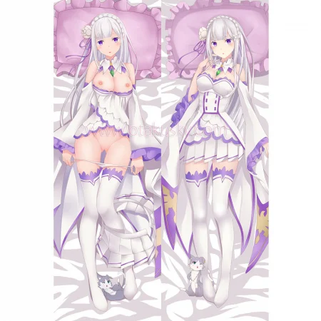 Re:Zero Dakimakura Emilia Body Pillow Case 06