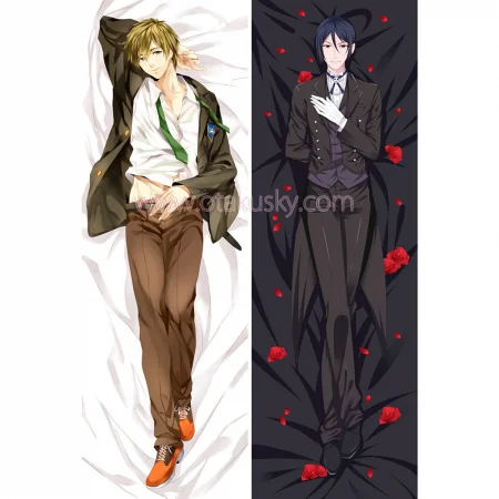 Black Butler Kuroshitsuji Dakimakura Sebastian Michaelis Body Pillow Case 03