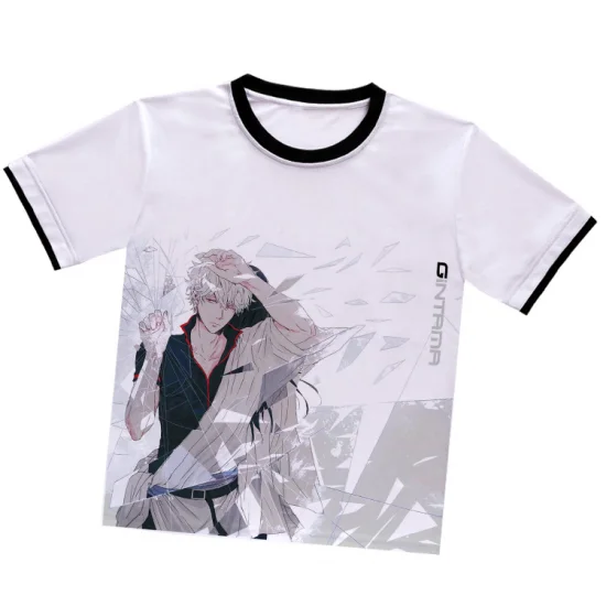 Gintama Sakata Gintoki White T-Shirt - Click Image to Close