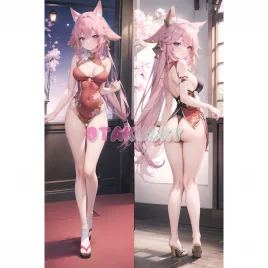 Genshin Impact Dakimakura Yae Miko Body Pillow Case 47