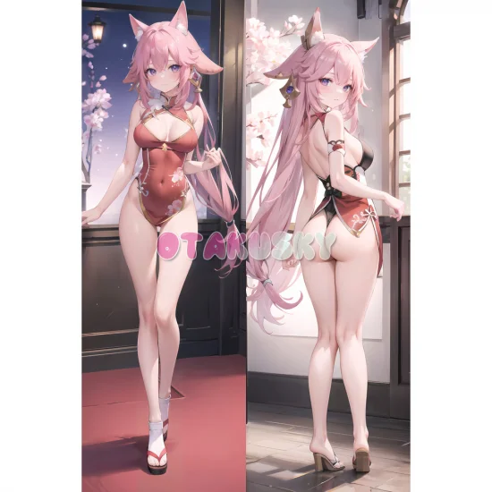 Genshin Impact Dakimakura Yae Miko Body Pillow Case 47 - Click Image to Close