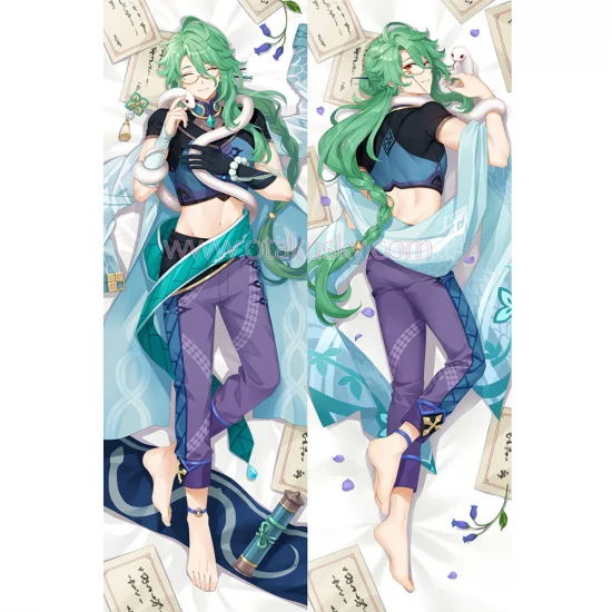 Genshin Impact Dakimakura Baizhu Body Pillow Case - Click Image to Close