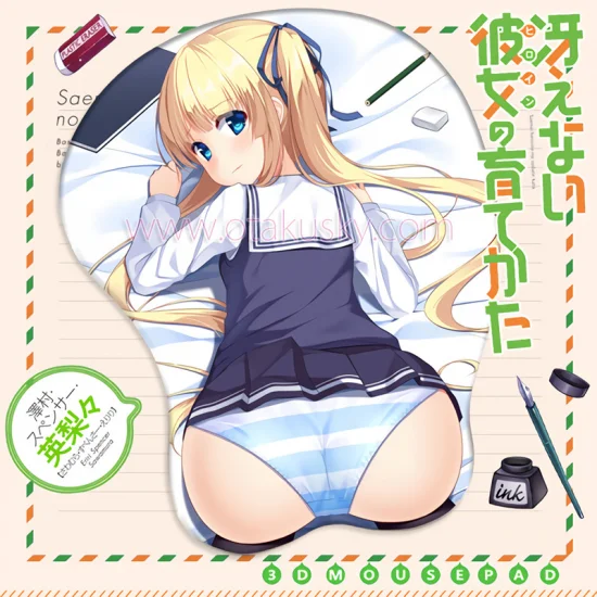 2way Saekano How to Raise a Boring Girlfriend Eriri Spencer Anime 3D Mouse Pad Mat Wrist Rest 02 - Click Image to Close