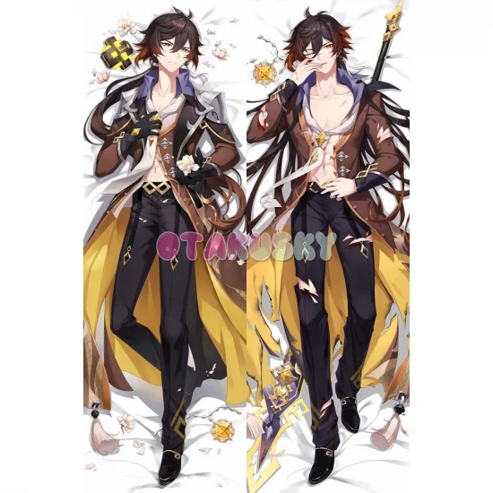 Genshin Impact Dakimakura Zhongli Body Pillow Case 10 - Click Image to Close