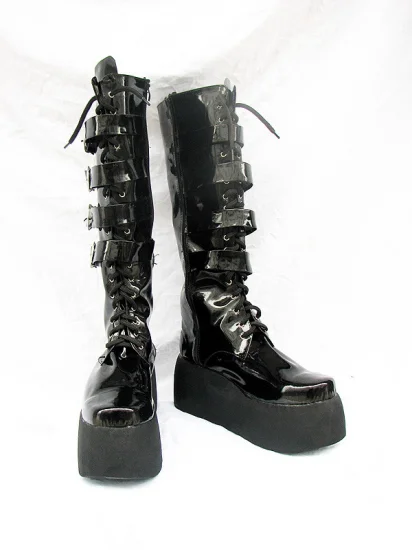 Black Cosplay Boots 18 - Click Image to Close