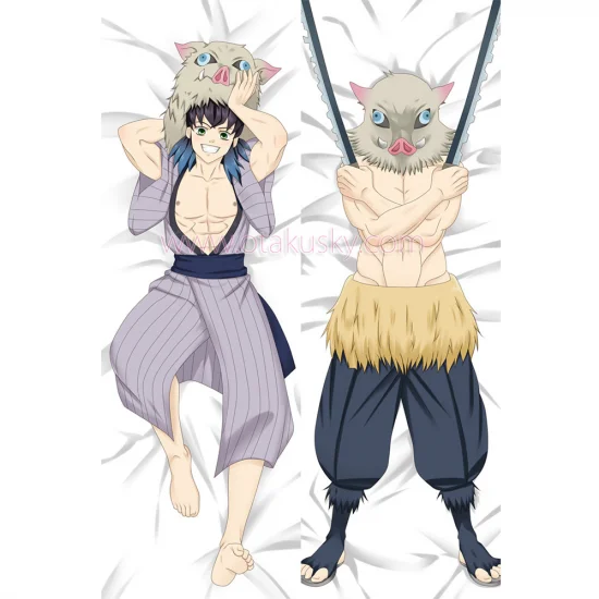 Demon Slayer Dakimakura Hashibira Inosuke Body Pillow Case - Click Image to Close