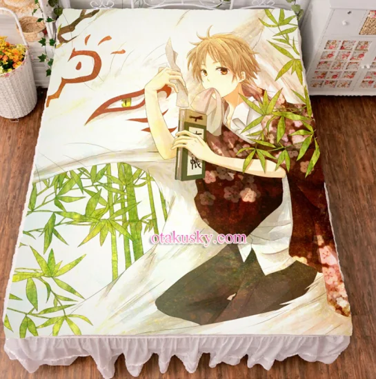 Natsume's Book of Friends Takashi Natsume Anime Bed Sheet Summer Quilt Blanket Custom - Click Image to Close