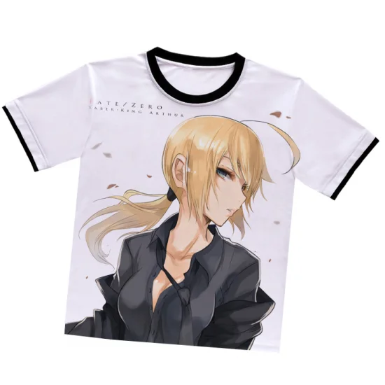 Fate Stay Night Fate Zero Saber White T-Shirt - Click Image to Close