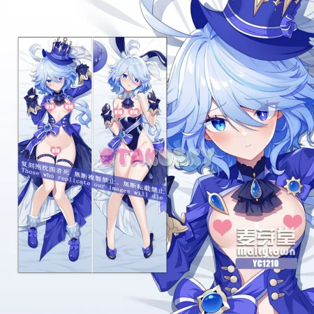 Genshin Impact Dakimakura Focalors Body Pillow Case 24