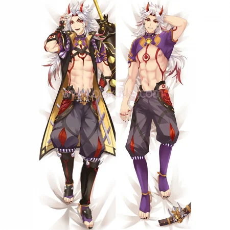 Genshin Impact Dakimakura Arataki Itto Body Pillow Case 04