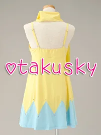 Macross Frontier Ranka Lee Yellow Cosplay Dress