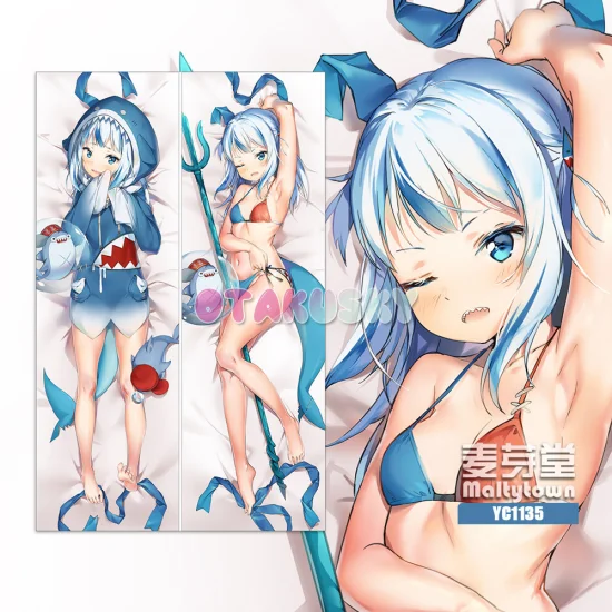 Virtual YouTuber Dakimakura Gawr Gura Body Pillow Case 08 - Click Image to Close