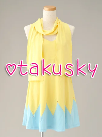 Macross Frontier Ranka Lee Yellow Cosplay Dress