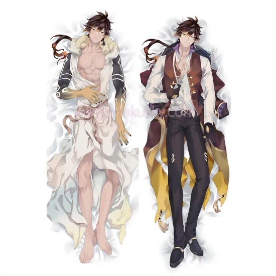 Genshin Impact Dakimakura Zhongli Body Pillow Case 07 - Click Image to Close