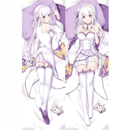 Re:Zero Dakimakura Emilia Body Pillow Case 17