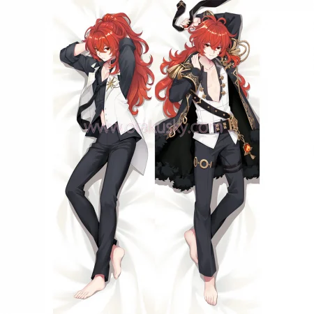 Genshin Impact Dakimakura Diluc Body Pillow Case