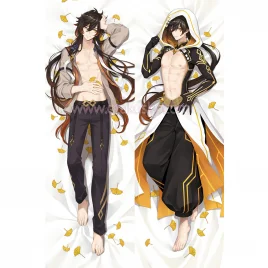 Genshin Impact Dakimakura Zhongli Body Pillow Case 05