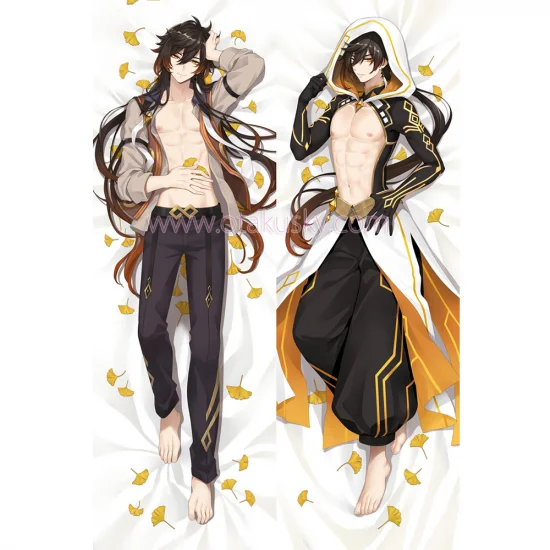 Genshin Impact Dakimakura Zhongli Body Pillow Case 05 - Click Image to Close