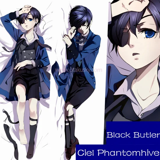 Black Butler Kuroshitsuji Dakimakura Ciel Phantomhive Body Pillow Case 02 - Click Image to Close