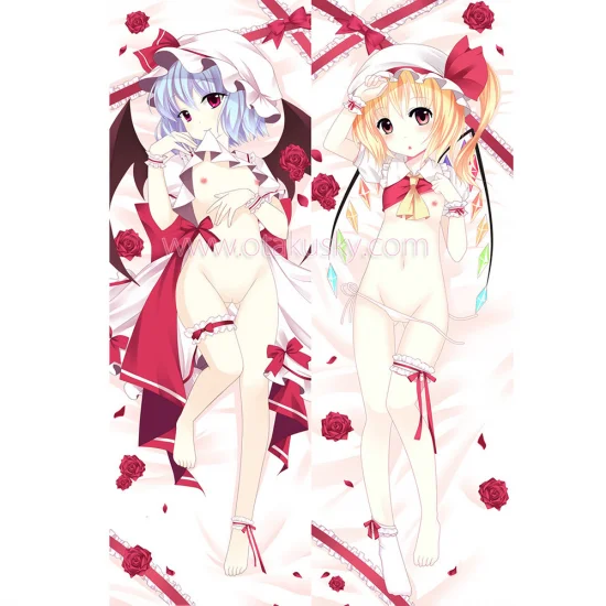 Touhou Project Dakimakura Remilia Scarlet Flandre Scarlet Body Pillow Case 02 - Click Image to Close