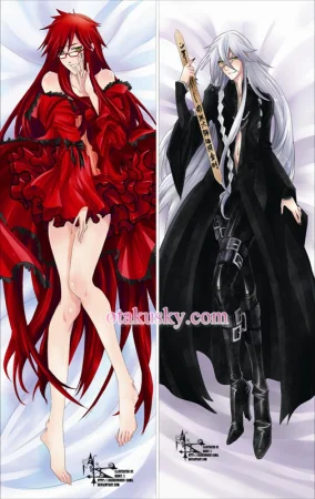 Black Butler Kuroshitsuji Dakimakura Grell Sutcliff Body Pillow Case