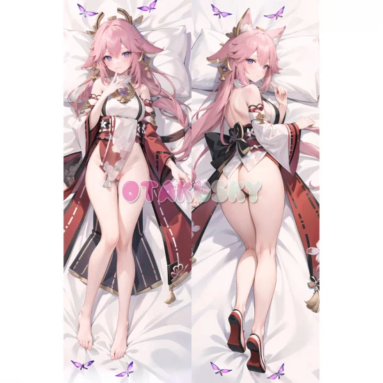 Genshin Impact Dakimakura Yae Miko Body Pillow Case 50 - Click Image to Close