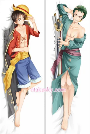 One Piece Dakimakura Monkey D Luffy Roronoa Zoro Body Pillow Case